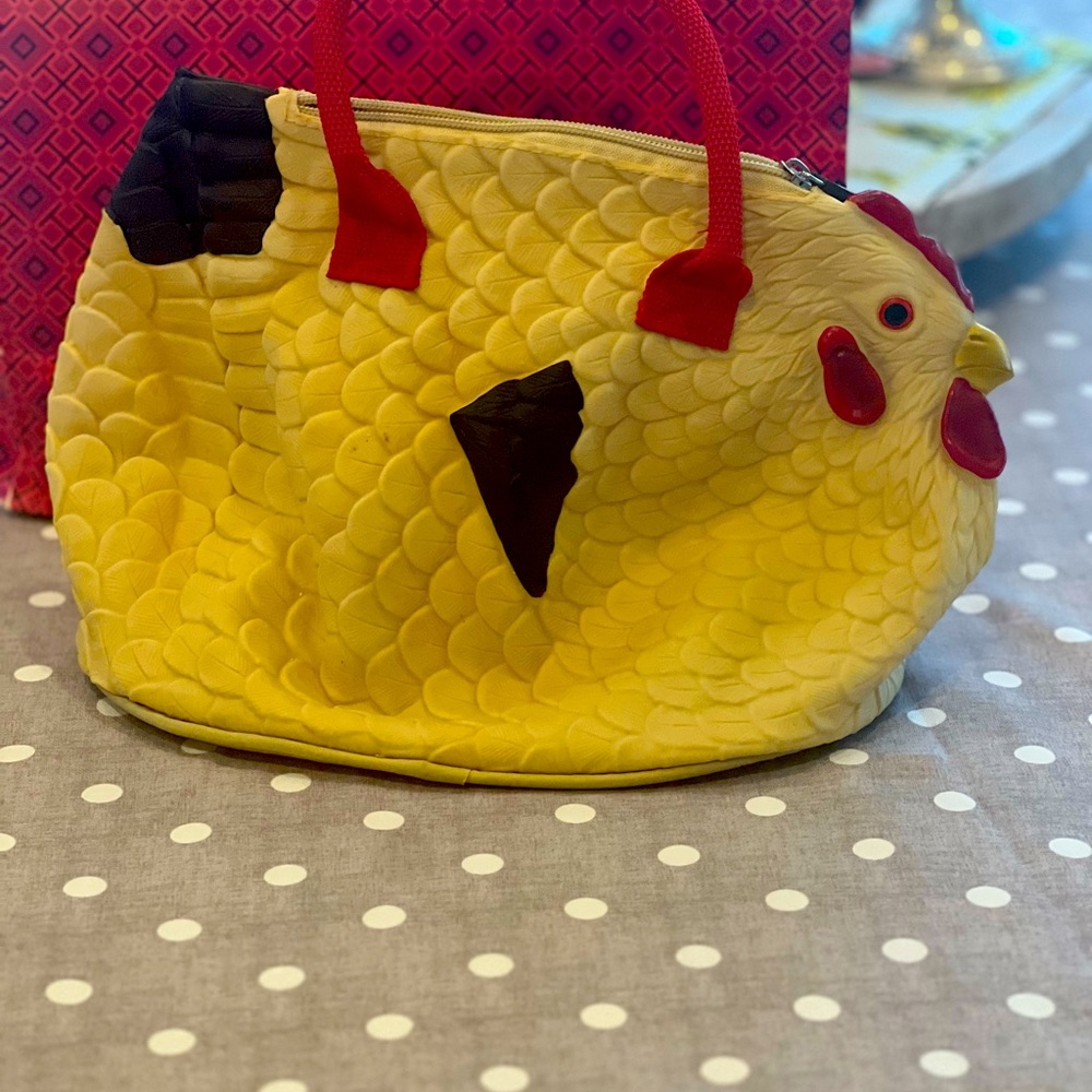 NWOT Chiq Rooster Purse. Stuffing never removed or used.